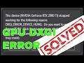 DXGI ERROR DISABLED | SOLVED VRAM CRASHES | 2022 UPDATE