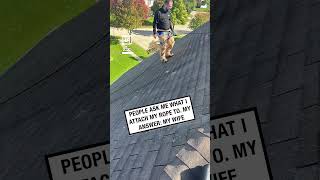 Roofer is using his wife as an anchor 🏡⚓️            🎥: BViral