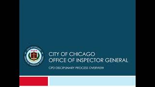 Chicago Police Department Disciplinary Process Overview