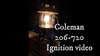 coleman206-720 ignition video vintagelantern kerosenelantern コールマン206