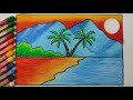 KOLAY PASTEL BOYA MANZARA RESMİ, Easy drawing oil pastel landscape