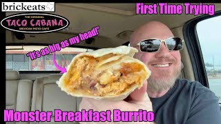 🌮🔥 Taco Cabana Monster Breakfast Burrito 🌯 - FIRST TIME REACTION! 😱 #fastfoodreview