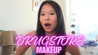 FULL FACE OF DRUGSTORE MAKEUP ONLY