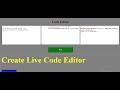 Create a JS/HTML/CSS Live Code Editor like JSFiddle, Codepen | HTML CSS Tutorial