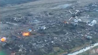 Ukrainian fighters repel a Russian armored convoy near Velyka Novosilka, Donetsk region.