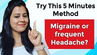 How cure Migraine Naturally without medicines by just pressing one point |Headache Relief instantly
