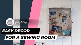 Sewing Room Decor: Create a Vintage Shadow Box with 1940s Sewing Supplies