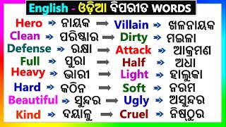 Opposite words | English Odia opposite Word | Daily use Odia English Word | Speaking English in Odia