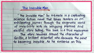 Book review writing | Book review writing on The Invisible Man