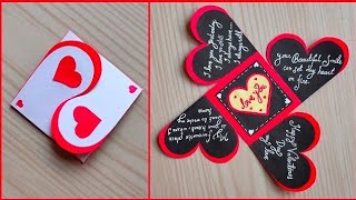 Valentines day card making ideas / Easy and beautiful card for valentines day/Valentine special card