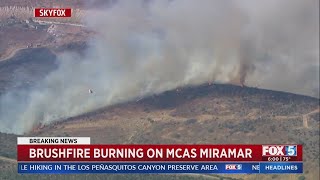 Brush Fire Burning On MCAS Miramar