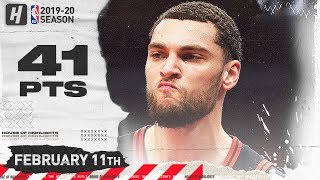 Zach LaVine 41 Points 8 Threes Full Highlights | Bulls vs Wizards | February 11, 2020