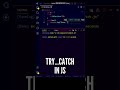 😱😱Amazing Try...Catch Error Handling in JavaScript! #shorts #javascript #programming #youtubeshorts