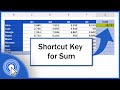 Shortcut Key for Sum in Excel (Excel Shortcuts)