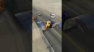 Weird car test \u0026 Bollards Accident Crash \u0026 Challenge Various Terrains #beamng #caraccident #game