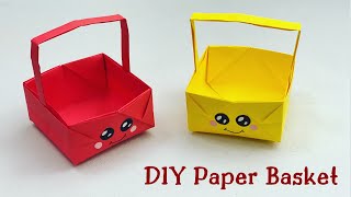 DIY MINI PAPER BASKET / Origami Basket DIY / Paper Craft / Easy kids craft ideas / Paper Craft New