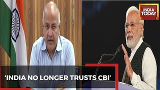 Delhi Deputy CM Manish Sisodia Attack PM  Modi Share Old Video Of PM Modi Attacking CBI Raids