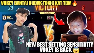 [TDM] Vokey Bantai Budak Toxic Kat TDM🔥 New Best Setting Sensitivity Vokey Is Back 😱 Pubg Mobile