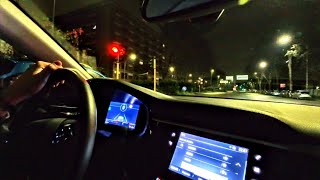 Night Drive in Rome as Passenger | 4K POV ASMR