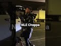 NLE Choppa Throwing Up Gang Signs