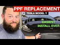 Tesla Model Y - Easiest DIY PPF for Front Bumper (Replacing Damaged PPF From #hondabump)