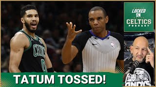 Jayson Tatum ejected, Boston Celtics struggle, but still beat Philadelphia 76ers