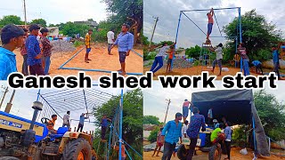 Ganesh shed work start | One day Ganesh Shed Completed | Ganesh Chathurthi 2024