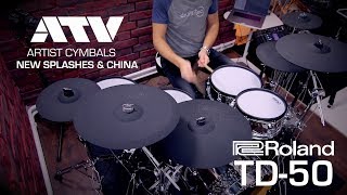 New ATV artist cymbals with Roland TD-50 & drum-tec electronic drums