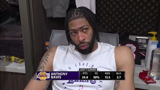 Anthony Davis talks after Lakers beat Heat to snap 3-game losing streak