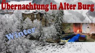 Übernachtung in Alter Burg - Overnighter Biwak im Winter bei Schnee | Outdoor & More