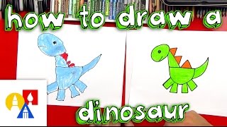 How To Draw A Dinosaur With Shapes