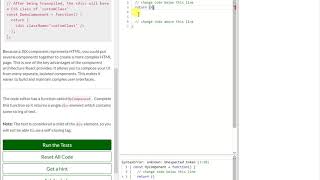 REACT: Create a Stateless Functional Component (7)