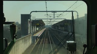 開業直前の衣摺加美北駅　JRおおさか東線 前面展望　JR長瀬～久宝寺　JR Osaka Higashi Line JR Nagase to Kyūhōji Station　(2018.2)