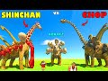 UPGRADED UNITS of SHINCHAN vs CHOP vs AMAAN-T in ANIMAL REVOLT BATTLE SIMULATOR | DINOSAUR GAME Game