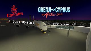 Fly from orenji to cyprus by Airbus A380-800 | POV!!!