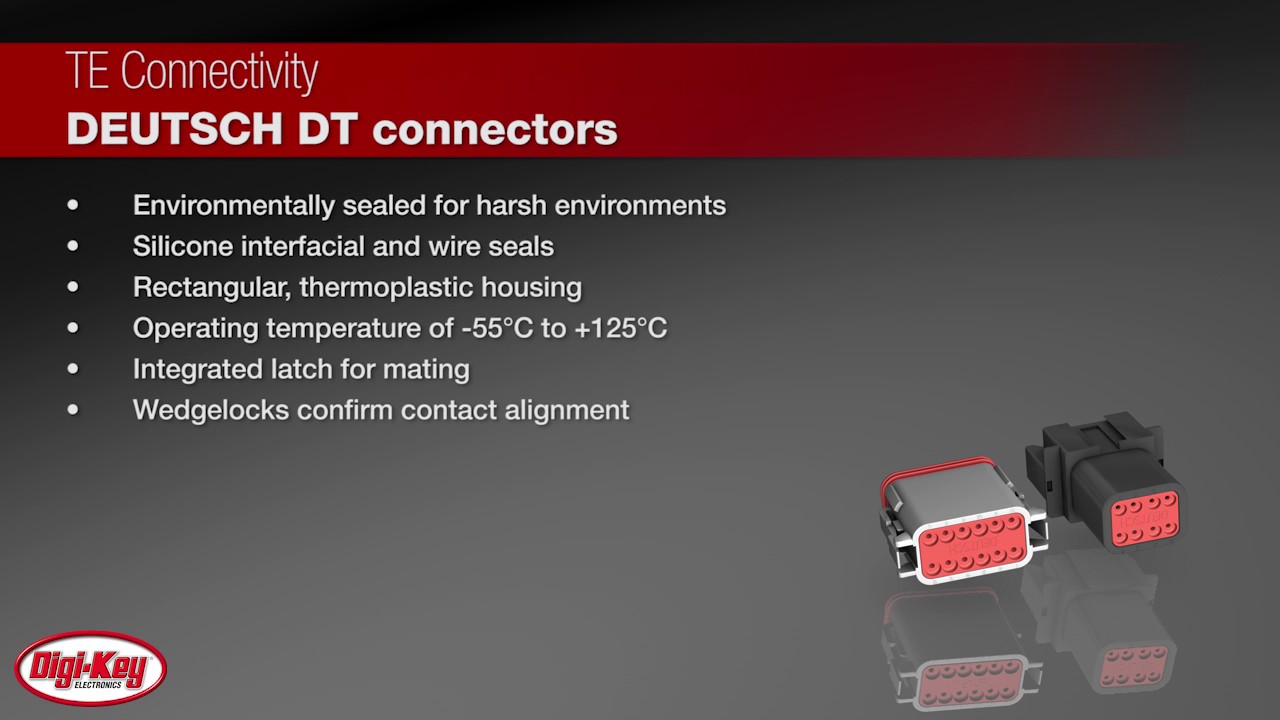 TE Connectivity DEUTSCH DT Series Connectors | Digi-Key Daily - YouTube