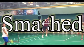 JM \u0026 Lucille vs Hugh \u0026 Yla | BTravels23 Badminton | Happy Hitters