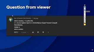 Accessing Nested List in Python Question | Python Interview Questions