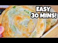 30 Mins Scallion Pancakes with Dumpling Wrappers