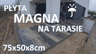 PŁYTA MAGNA 🤯 NA TARAS. PALISADA LARGO KAMAL. #brukarzbydgoszcz #paving #taras #płyta #gehl