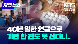 [자막뉴스] 40년 일한 연금으로 계란 한 판도 못 산다니... / KBS 2024.02.20.