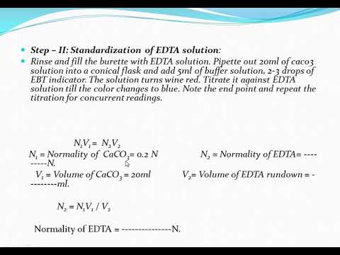 Determination Hardness Water By Complexometric Method - YouTube