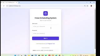 CLASS SCHEDULING SYSTEM