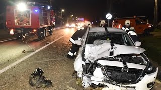 Oszlopot döntött és árokba csapódott a Mazda Alsóújlaknál, a 8-as főúton