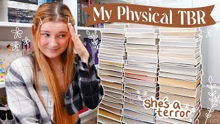 every book I OWN but HAVEN’T read | my physical TBR of 70+ books 📚