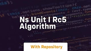 ns unit i rc5 algorithm