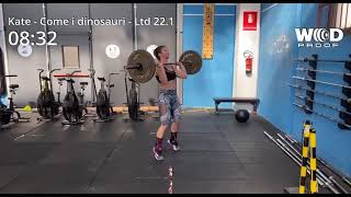 Kateryna Nesterenko LTD WOD qualifica 22.1 Come i dinosauri