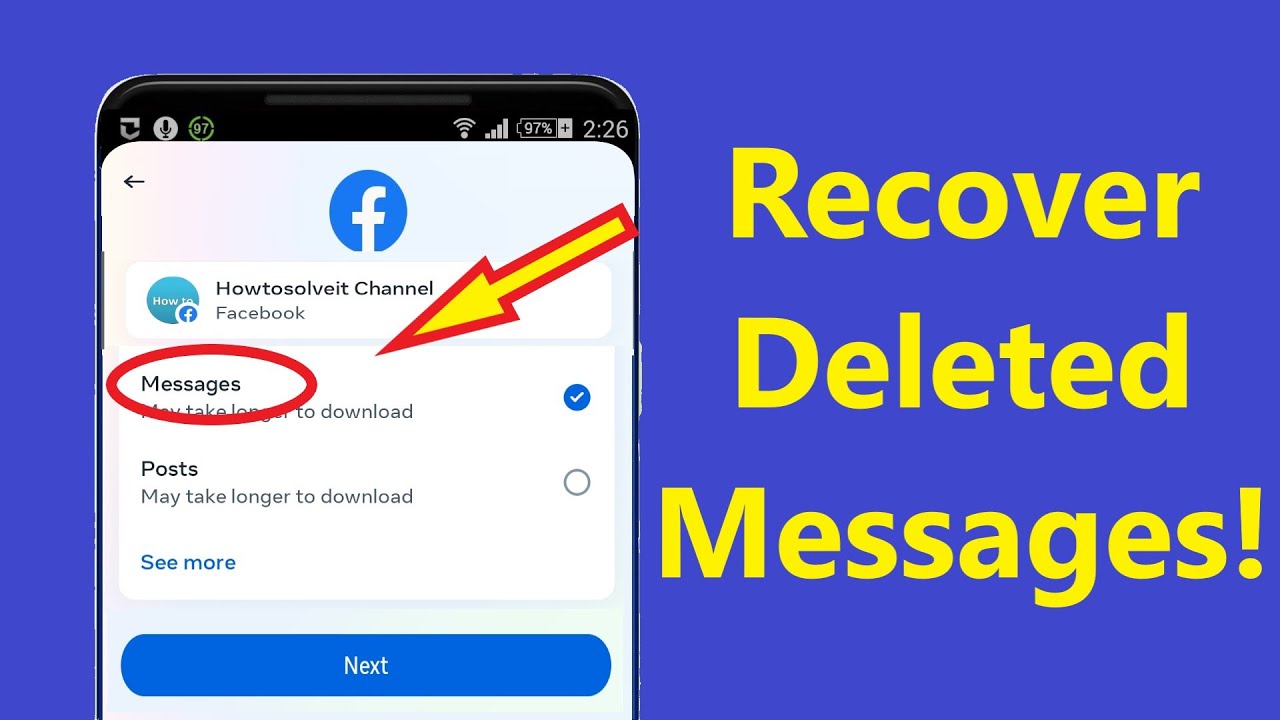 How To Recover Deleted Messages On Messenger Recover Deleted Facebook ...