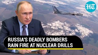 Russia's deadly TU-95 bombers fire cruise missiles as Putin watches nuclear drills | Watch