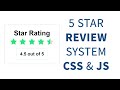 How to code simple 5 Star Rating widget  in 11 minutes | with Source code